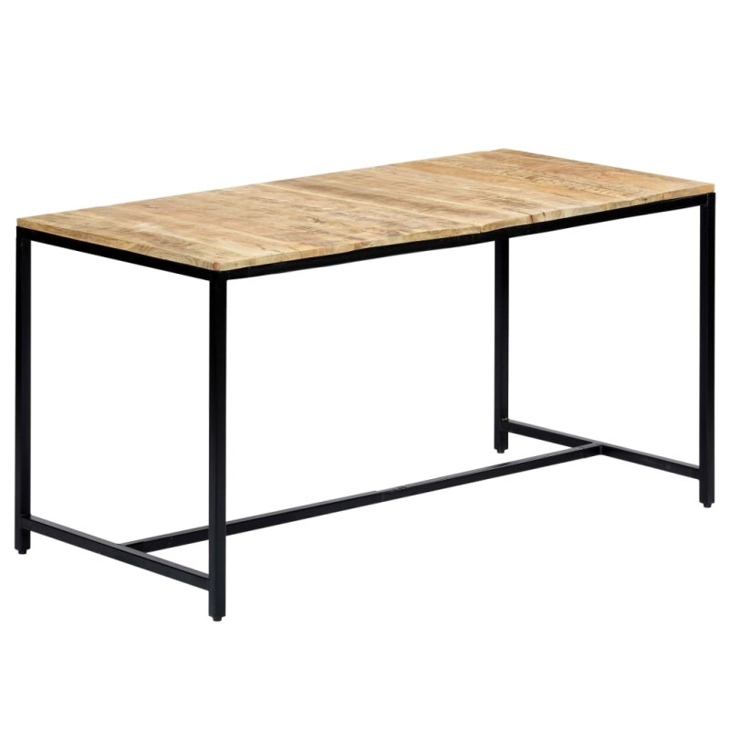 Tavolo da Pranzo 140x70x75 cm in Legno Massello di Mango Grezzo Tavolo da Pranzo 140x70x75 cm in Legno Massello di Mango Grezzo
