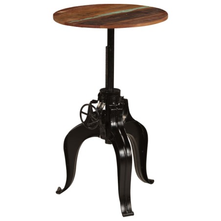 Tavolo da Bar in Legno Massello di Recupero 60x(76-110) cm