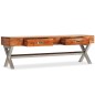 Mobile TV con Cassetti Massello Acacia Finitura Sheesham 140cm Mobile TV con Cassetti Massello Acacia Finitura Sheesham 140cm