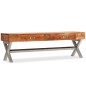 Mobile TV con Cassetti Massello Acacia Finitura Sheesham 140cm Mobile TV con Cassetti Massello Acacia Finitura Sheesham 140cm