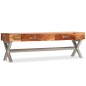 Mobile TV con Cassetti Massello Acacia Finitura Sheesham 140cm Mobile TV con Cassetti Massello Acacia Finitura Sheesham 140cm
