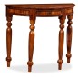 Tavolino Semicircolare in Legno Massello di Sheesham 90x40x76cm