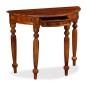 Tavolino Semicircolare in Legno Massello di Sheesham 90x40x76cm
