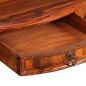 Tavolino Semicircolare in Legno Massello di Sheesham 90x40x76cm