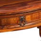 Tavolino Semicircolare in Legno Massello di Sheesham 90x40x76cm
