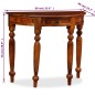 Tavolino Semicircolare in Legno Massello di Sheesham 90x40x76cm