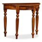 Tavolino Semicircolare in Legno Massello di Sheesham 90x40x76cm