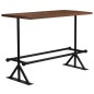 Tavolino da Bar Massello di Recupero Marrone Scuro 150x70x107cm Tavolino da Bar Massello di Recupero Marrone Scuro 150x70x107cm