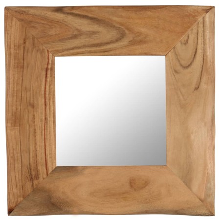 Specchio Cosmetico in Legno Massello di Acacia 50x50 cm