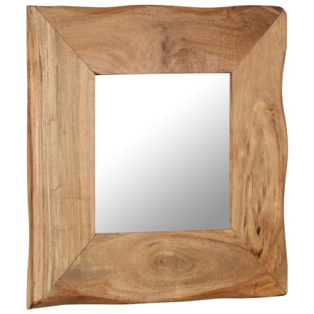 Specchio Cosmetico in Legno Massello di Acacia 50x50 cm