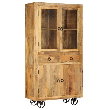 Credenza in Legno Massello di Mango 95x45x185 cm