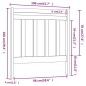 Testiera per Letto Bianca 106x4x100cm in Legno Massello di Pino Testiera per Letto Bianca 106x4x100cm in Legno Massello di Pino