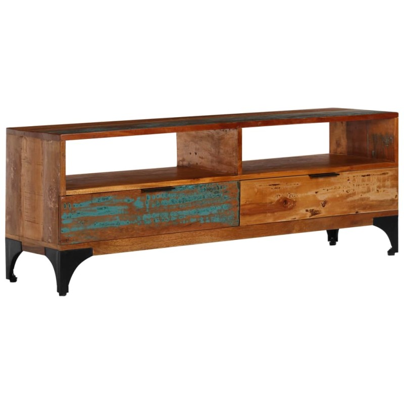Mobile Porta TV 118x35x45 cm in Legno Massello di Recupero Mobile Porta TV 118x35x45 cm in Legno Massello di Recupero