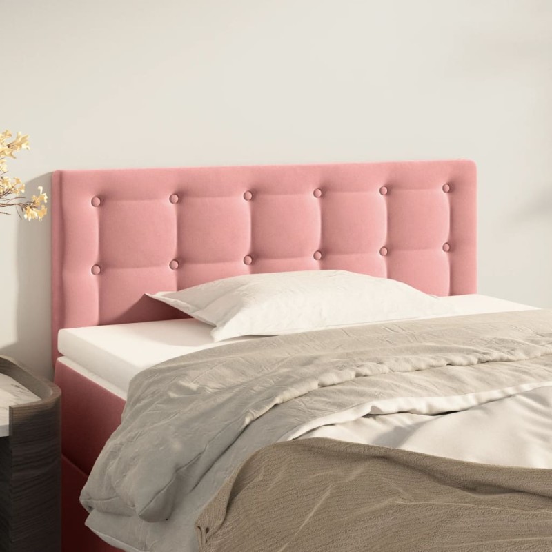 vidaXL Testiera Rosa 100x5x78/88 cm in Velluto vidaXL Testiera Rosa 100x5x78/88 cm in Velluto