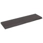 Ripiano Muro Grigio Scuro 140x40x6 cm Massello Rovere Trattato