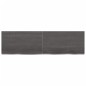 Ripiano Muro Grigio Scuro 140x40x6 cm Massello Rovere Trattato