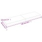 Ripiano Muro Grigio Scuro 140x40x6 cm Massello Rovere Trattato