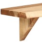 Mensole 2 pz 60x20x16 cm in Legno Massello di Acacia Mensole 2 pz 60x20x16 cm in Legno Massello di Acacia