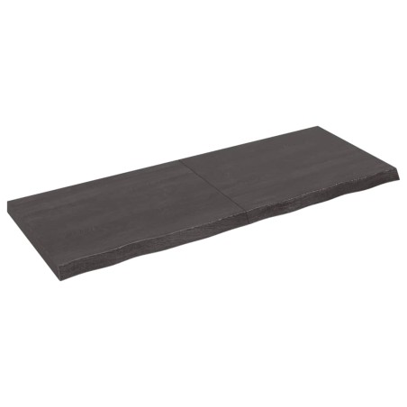 Ripiano Muro Grigio Scuro 160x60x6 cm Massello Rovere Trattato