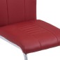 Set Sala da Pranzo 7 pz in Similpelle Rosso Set Sala da Pranzo 7 pz in Similpelle Rosso