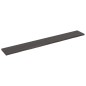 Ripiano Muro Grigio Scuro 220x30x4 cm Massello Rovere Trattato