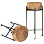 Set Tavolini da Salotto 2 pz in Legno Massello di Acacia Set Tavolini da Salotto 2 pz in Legno Massello di Acacia