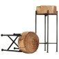 Set Tavolini da Salotto 2 pz in Legno Massello di Acacia Set Tavolini da Salotto 2 pz in Legno Massello di Acacia