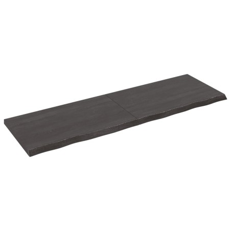 vidaXL Ripiano Marrone Scuro 160x50x(2-4) cm Massello Rovere Trattato