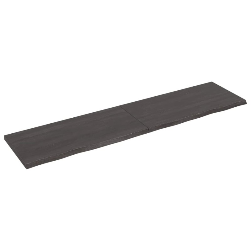 Ripiano Muro Grigio Scuro 200x50x4 cm Massello Rovere Trattato Ripiano Muro Grigio Scuro 200x50x4 cm Massello Rovere Trattato