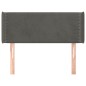 Testiera ad Orecchio Grigio Scuro 83x16x78/88 cm in Velluto Testiera ad Orecchio Grigio Scuro 83x16x78/88 cm in Velluto