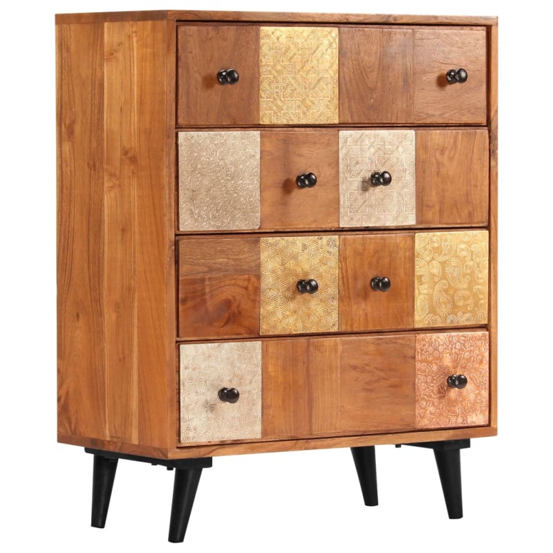 Cassettiera 60x30x75 cm in Legno Massello d'Acacia Cassettiera 60x30x75 cm in Legno Massello d'Acacia