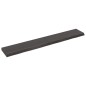 Ripiano Muro Grigio Scuro 180x30x6 cm Massello Rovere Trattato