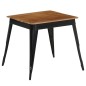 vidaXL Tavolo da Pranzo in Massello d'Acacia e Acciaio 75x75x76 cm vidaXL Tavolo da Pranzo in Massello d'Acacia e Acciaio 75x75x76 cm