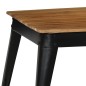 vidaXL Tavolo da Pranzo in Massello d'Acacia e Acciaio 75x75x76 cm vidaXL Tavolo da Pranzo in Massello d'Acacia e Acciaio 75x75x76 cm