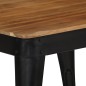 vidaXL Tavolo da Pranzo in Massello d'Acacia e Acciaio 75x75x76 cm vidaXL Tavolo da Pranzo in Massello d'Acacia e Acciaio 75x75x76 cm