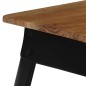 vidaXL Tavolo da Pranzo in Massello d'Acacia e Acciaio 75x75x76 cm vidaXL Tavolo da Pranzo in Massello d'Acacia e Acciaio 75x75x76 cm