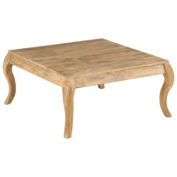 Tavolino da Caffè in Legno Massello di Mango 80x80x40cm