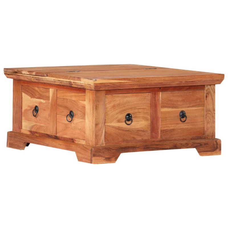 vidaXL Tavolino da Salotto 66x70x35 cm in Legno Massello di Acacia vidaXL Tavolino da Salotto 66x70x35 cm in Legno Massello di Acacia