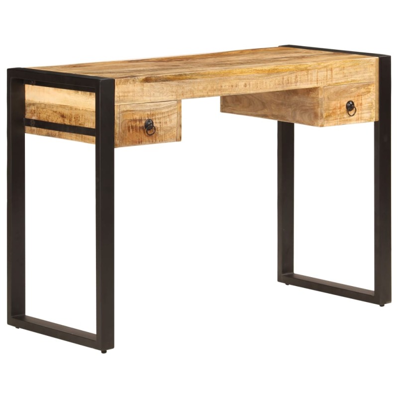 Scrivania con 2 Cassetti 110x50x77 cm Legno Massello di Mango Scrivania con 2 Cassetti 110x50x77 cm Legno Massello di Mango