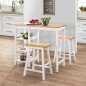 Set da Bar 3 pz in MDF Bianco Set da Bar 3 pz in MDF Bianco