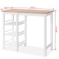 Set da Bar 3 pz in MDF Bianco Set da Bar 3 pz in MDF Bianco