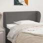 Testiera ad Orecchio Grigia 83x23x78/88 cm in Similpelle