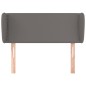Testiera ad Orecchio Grigia 83x23x78/88 cm in Similpelle