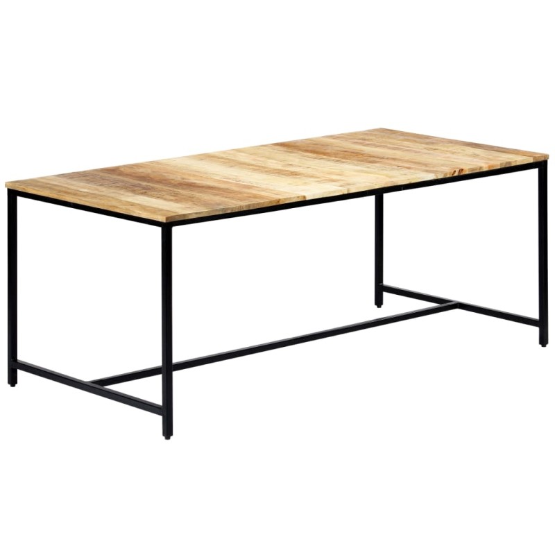 Tavolo da Pranzo 180x90x75 cm in Legno Massello di Mango Grezzo Tavolo da Pranzo 180x90x75 cm in Legno Massello di Mango Grezzo