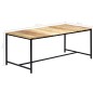 Tavolo da Pranzo 180x90x75 cm in Legno Massello di Mango Grezzo Tavolo da Pranzo 180x90x75 cm in Legno Massello di Mango Grezzo