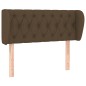 vidaXL Testiera ad Orecchio Marrone Scuro 93x23x78/88 cm in Tessuto vidaXL Testiera ad Orecchio Marrone Scuro 93x23x78/88 cm in Tessuto