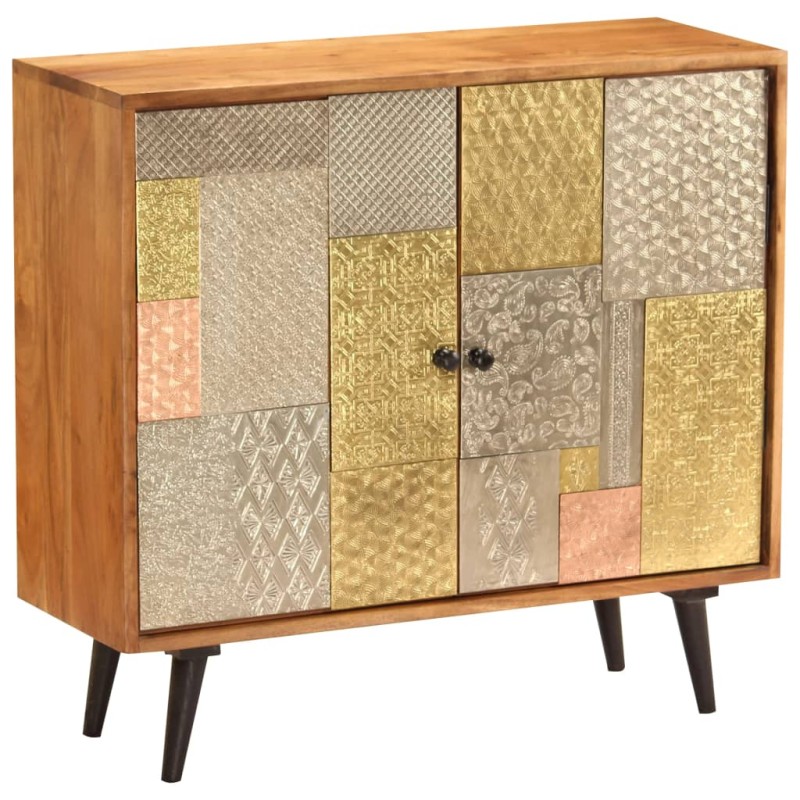 Credenza 80x30x75 cm in Legno Massello di Acacia Credenza 80x30x75 cm in Legno Massello di Acacia