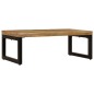 Tavolino da Caffè 100x50x35cm Legno Massello di Mango e Acciaio Tavolino da Caffè 100x50x35cm Legno Massello di Mango e Acciaio