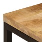 Tavolino da Caffè 100x50x35cm Legno Massello di Mango e Acciaio Tavolino da Caffè 100x50x35cm Legno Massello di Mango e Acciaio