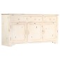 Credenza Bianca 160x40x80 cm Legno Massello di Mango Credenza Bianca 160x40x80 cm Legno Massello di Mango